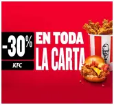 30% Descuento en TODA la carta de KFC
