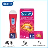 [11.11] DUREX Preservativos Dame Placer 12 Condones +  Lubricante Sabor Fresa