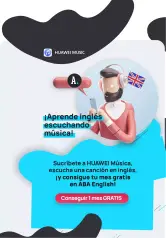 1 mes gratis en ABA English con Huawei Música
