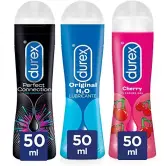 Durex Gel Lubricante Intimo Original + Cherry + Perfect . Pack 3 x 50 ml