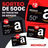 Sorteo 500€ en Tarjetas Regalo Amazon