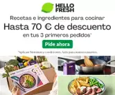 Hasta 70€ dto en Hello Fresh · Cocina sin complicaciones