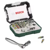 Kit destornillador 26 puntas + Trinquete Bosch