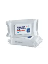 Paquete de 50 toallitas con 75% de alcohol