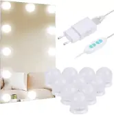 Kit de espejo + 10 bombillas LED Kit de espejo + 10 bombillas LED