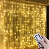 Cortina LED USB 3x3m con 300 bombillas Cortina LED USB 3x3m con 300 bombillas