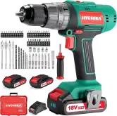 Taladro percutor Hychika + 2 baterías + 53 accesorios + maletín