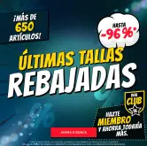 Mega liquidación hasta 96% en ropa Deporte Outlet 