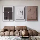 Pack 3 cuadros tipo mural Japandi