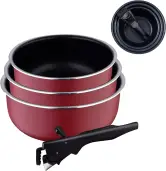 Pack 3 cazos Bergner Click&Cook 16, 18 y 20 cm + Mango Extraíble