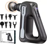 Pistola de Masaje Muscular 32 Niveles + 8 Cabezales