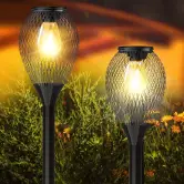 2 Luces Solares LED Exterior Jardín 2 Luces Solares LED Exterior Jardín