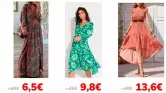 Vestido largo con estampado floral para mujer