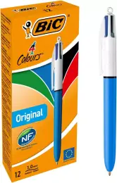 Pack 12 bolígrafos BIC 4 colores