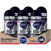 6x 50ml Desodorante Black & White Invisible Original Roll on