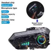 Intercom Bluetooth 5,3 Y10 Half Mic