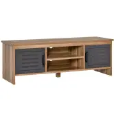 Mueble de TV Homcom + 2 Puertas y 2 Estantes