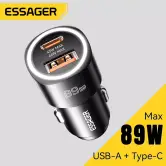 Cargador de Coche Essager 89W USB-A + USB-C