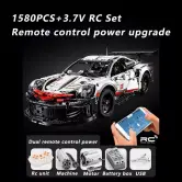 Coche técnico 911 RSR de construcción por bloques + Control RC