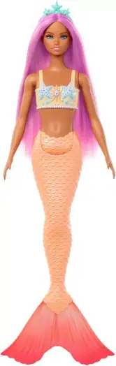 Barbie Sirena con cabello fantasía Rosa y Diadema