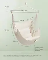Silla colgante para jardín o interiores Songmics