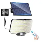 Foco solar exterior 234 LED con sensor de movimiento