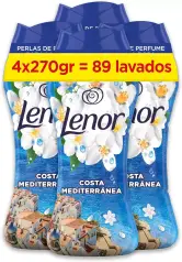89 Lavados (4 x 270g) Lenor Perlas perfume para la ropa
