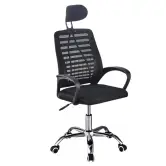 Silla de oficina ergonómica con reposacabezas ajustable