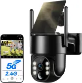 Cámara Vigilancia Solar Exterior 2K 360° WiFi 5G