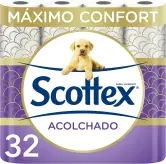 Scottex acolchado papel higiénico 32 rollos