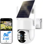 Cámara Vigilancia Solar Exterior 2K 360° WiFi 5G