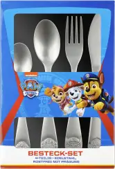 Juego 4 Cubiertos Acero Inoxidable Patrulla Paw Patrol