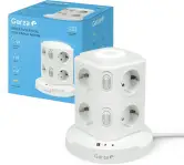 Regleta vertical Garza 8 Enchufes Schuko + 2xUSB-C + USB-A + Luz