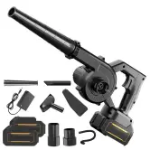 Soplador 2 en 1 y Aspiradora Inalámbrica + 2 Baterías + Accesorios