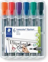 Pack 6 Rotuladores Lumocolor para Flipchart Staedler