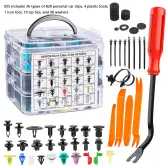 Caja de 820 Clips y remaches para coche