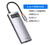 Baseus-Adaptador HUB 3,0 tipo C de USB a HDMI