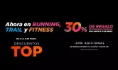 30% de Regalo en tus compras de Running, Trail y Fitness + Cupón de 20% EXTRA en palas de Pádel