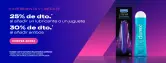 25% de Dto. al añadir un lubricante o juguete y 30% de Dto. al añadir ambos en Durex