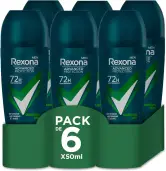 Pack 6x50ml desodorante roll-on Rexona Advances hombre