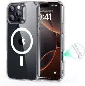 Funda transparente para serie iPhone 16 compatible MagSafe Funda transparente para serie iPhone 16 compatible MagSafe