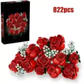 Bloques de construcción Ramo de flores de rosas 822pcs