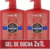 2x 1L Gel De Baño Y Champú Old Spice Captain
