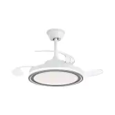 Ventilador techo con aspas retráctiles + luz LED