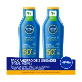 2x NIVEA Sun FP 50+ Protege & Hidrata 400ml 2x NIVEA Sun FP 50+ Protege & Hidrata 400ml