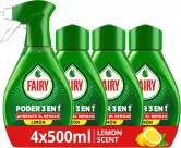 4x 500ml Fairy Poder Sin Remojo Limón Spray 4x 500ml Fairy Poder Sin Remojo Limón Spray