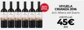 6 botellas de Viyuela Crianza 2016 D.O. Ribera del Duero