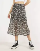 Falda midi plisada