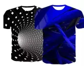 Camiseta con estampado gráfico 3D