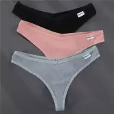 Set de 3 tangas de algodón